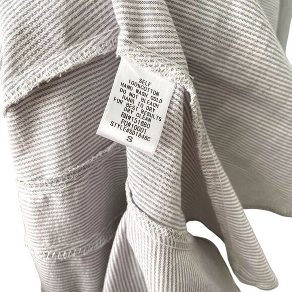 Aura A line Striped Long Sleeve Pleated Mini Dress in Size Small - Picture 11 of 11